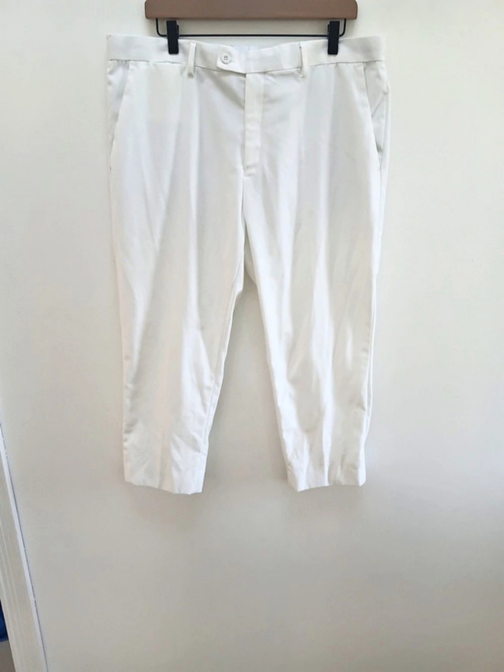 Alberto Cardinali Men's White Flat Front Dress Pants Size 38x30